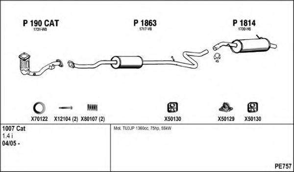 FENNO PE757 Exhaust System